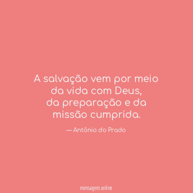 A salvação vem por meio da vida com Deus