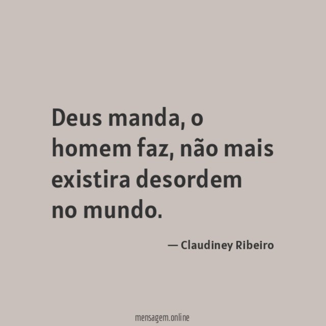 Deus manda