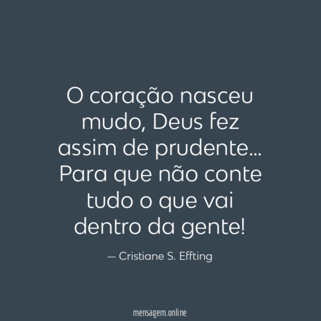O coração nasceu mudo