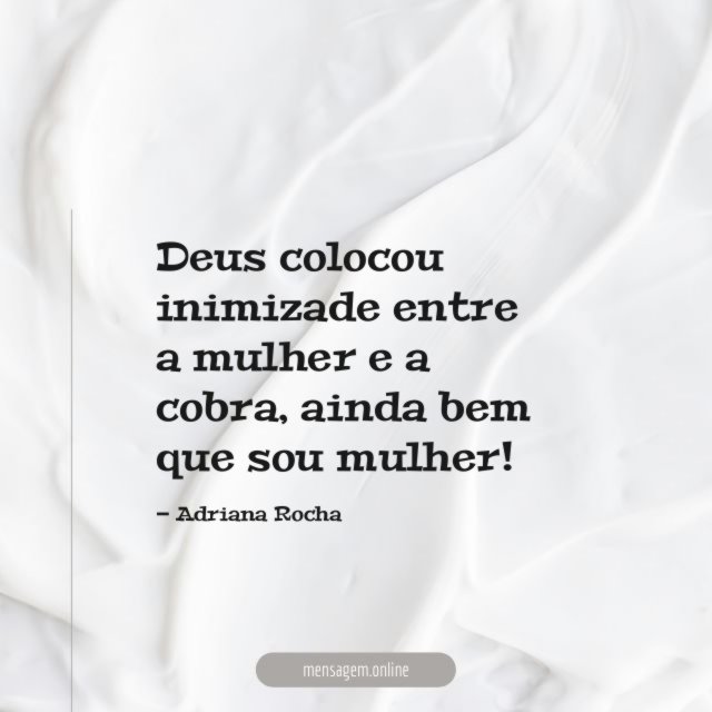 Deus colocou inimizade entre a mulher e a cobra