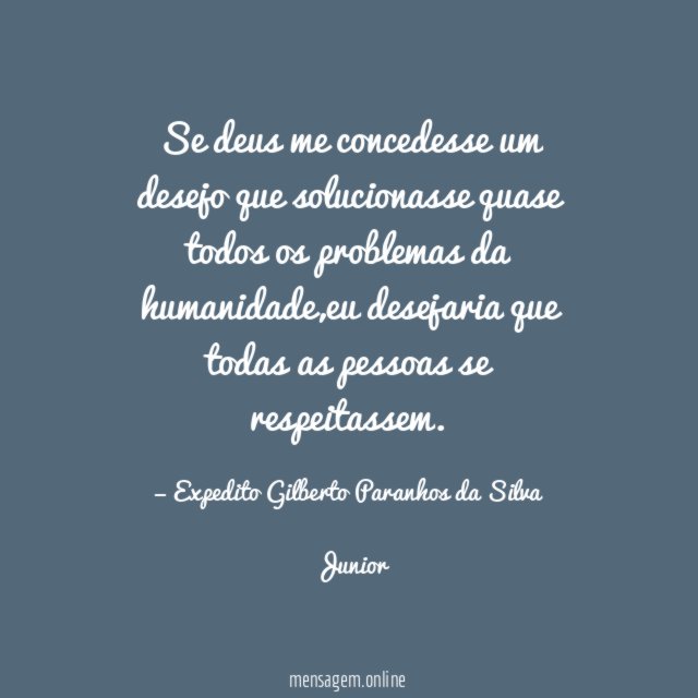 Se deus me concedesse um desejo que solucionasse
