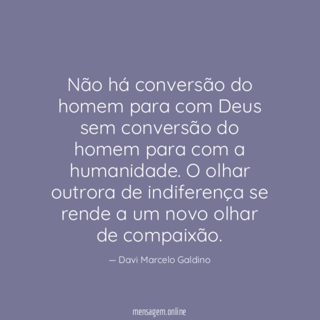 Não há conversão do homem para com Deus