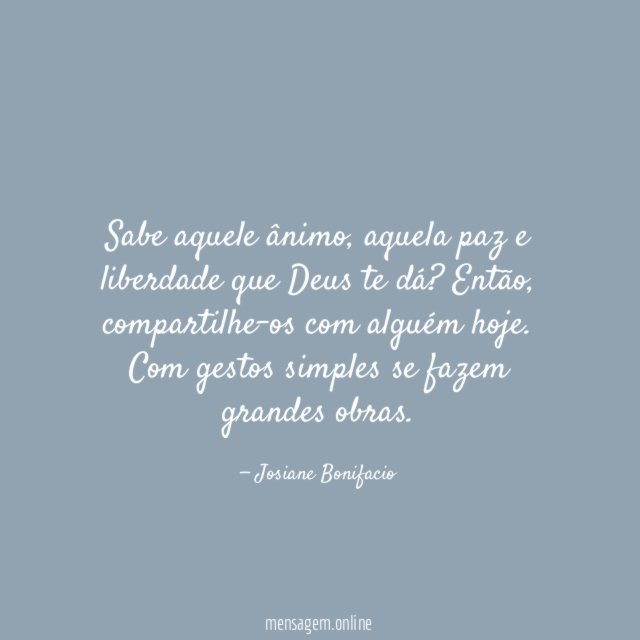 Sabe aquele ânimo