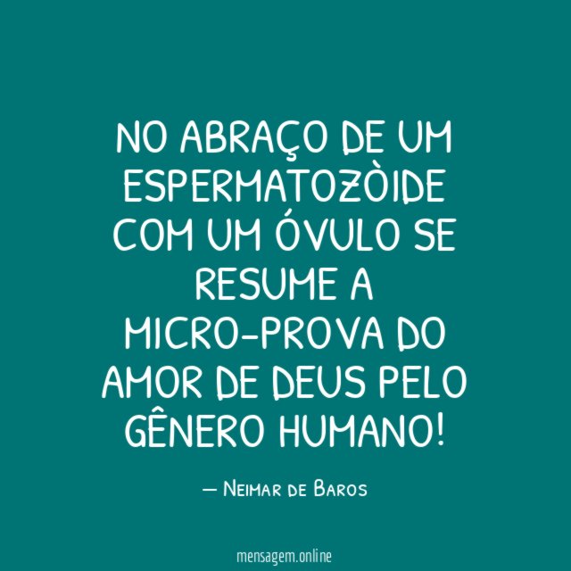 No abraço de um espermatozòide com um óvulo