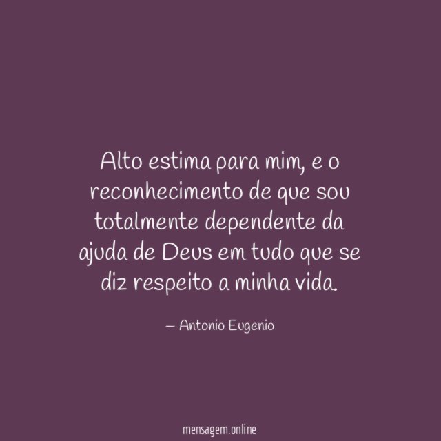 Alto estima para mim