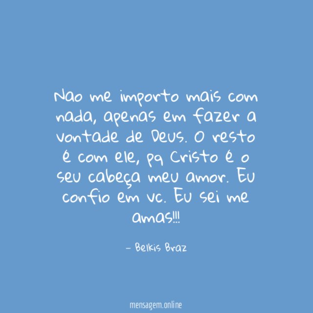 Nao me importo mais com nada