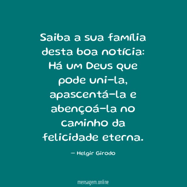 Saiba a sua família desta boa notícia