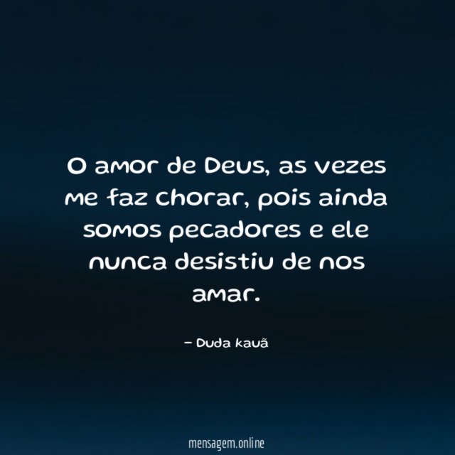 O amor de Deus