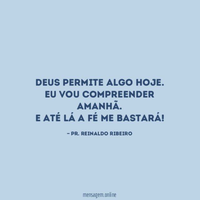 Deus permite algo hoje