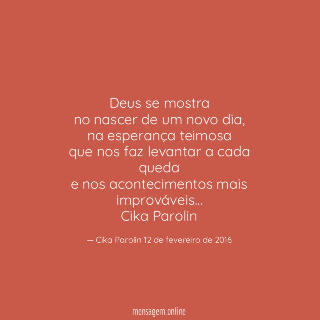 Deus se mostra no nascer de um novo dia