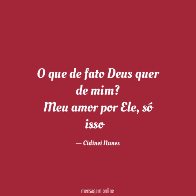 O que de fato Deus quer de mim