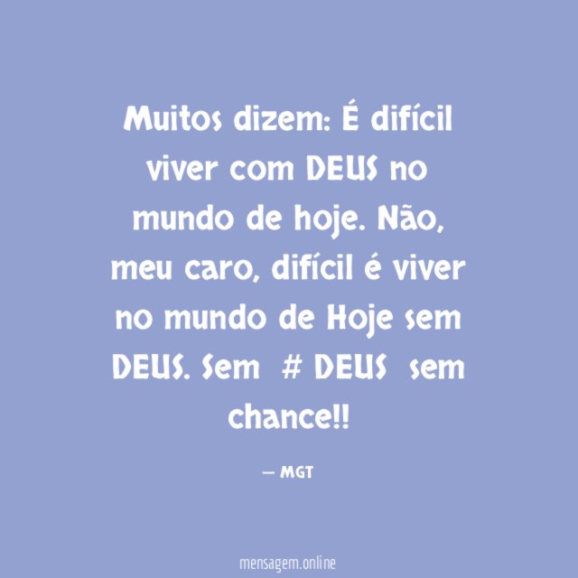Muitos dizem