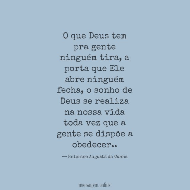O que Deus tem pra gente ninguém tira