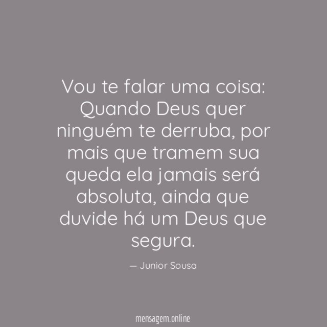 Vou te falar uma coisa