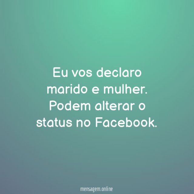 Eu vos declaro marido e mulher