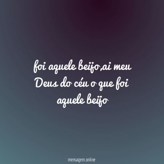 foi aquele beijo