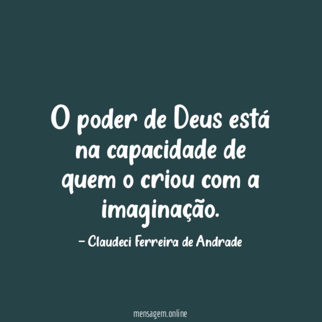 O poder de Deus está na capacidade de