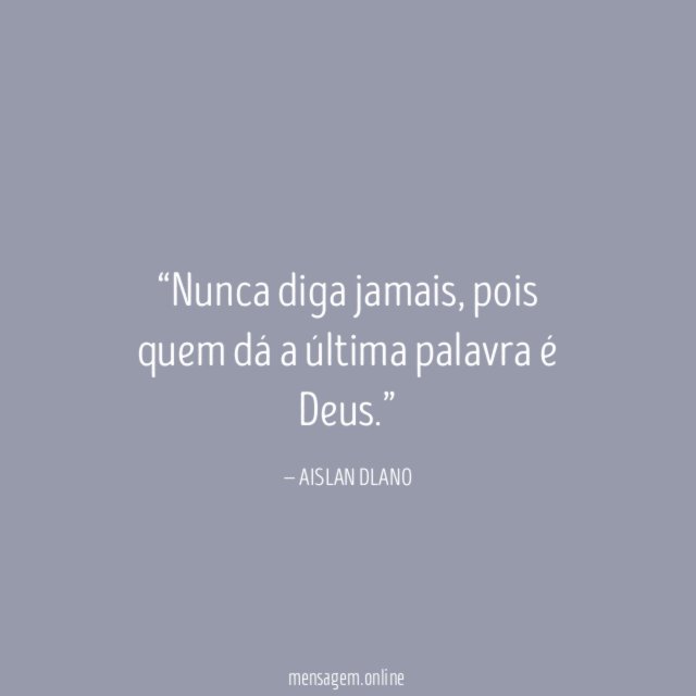 Nunca diga jamais