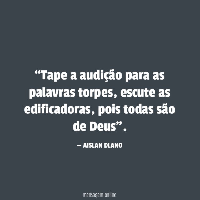 Tape a audição para as palavras torpes