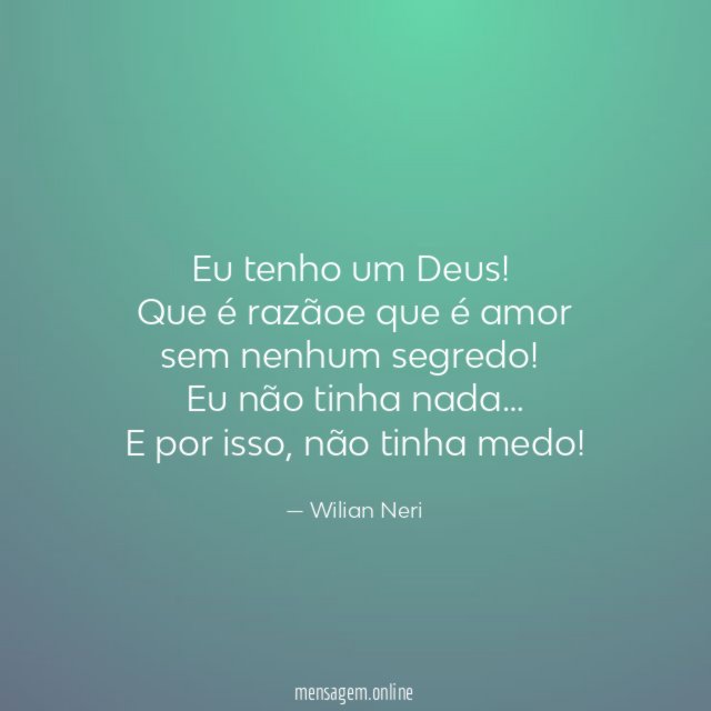 Eu tenho um Deus