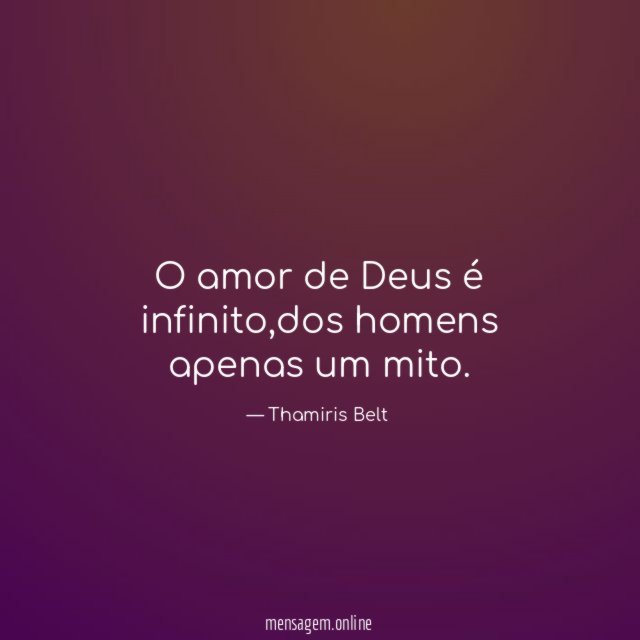 O amor de Deus é infinito