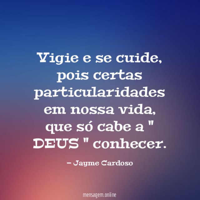 Vigie e se cuide