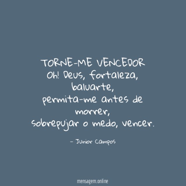 TORNE-ME VENCEDOR