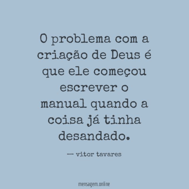 O problema com a criação de Deus é
