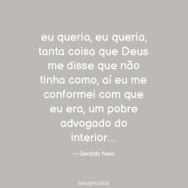 eu queria