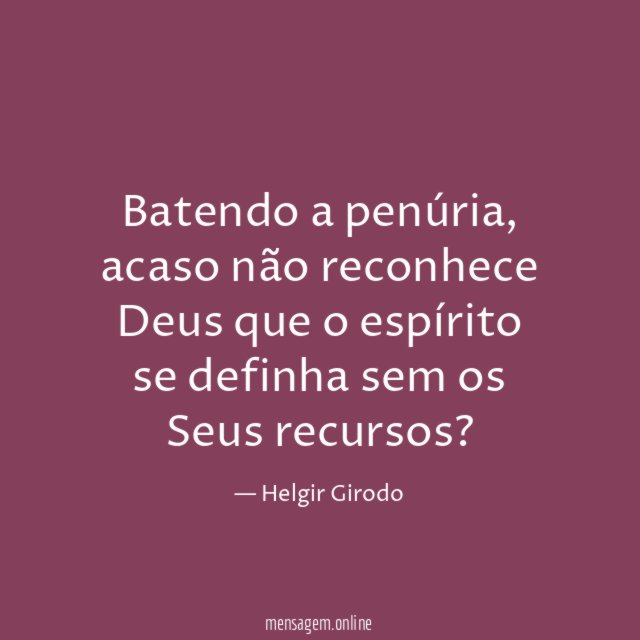 Batendo a penúria