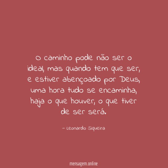 O caminho pode não ser o ideal