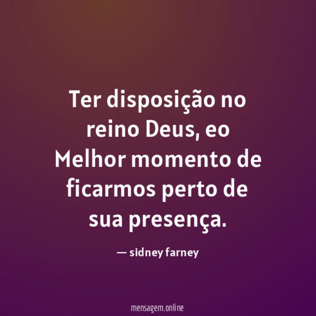 Ter disposição no reino Deus
