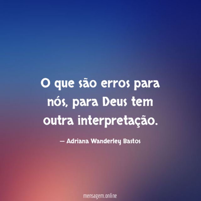 O que são erros para nós