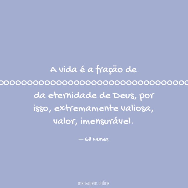A vida é a fração de 0