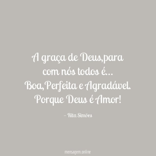 A graça de Deus