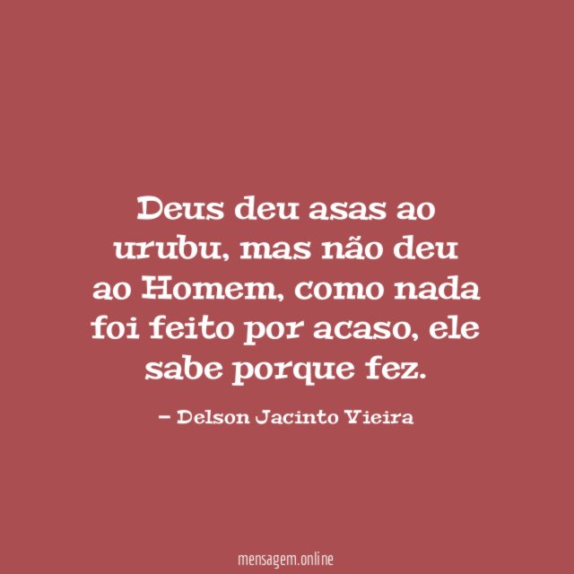 Deus deu asas ao urubu