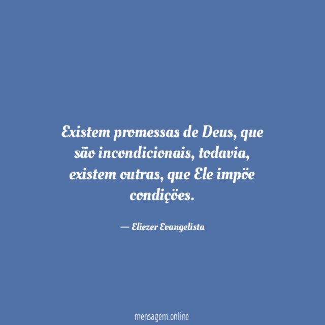 Existem promessas de Deus
