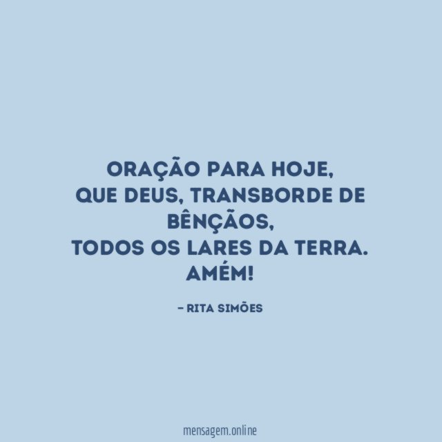 Oração para hoje