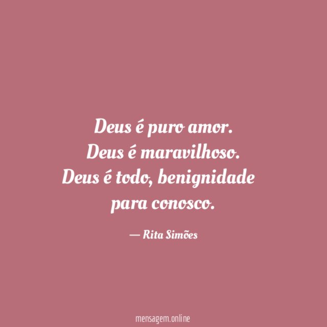 Deus é puro amor