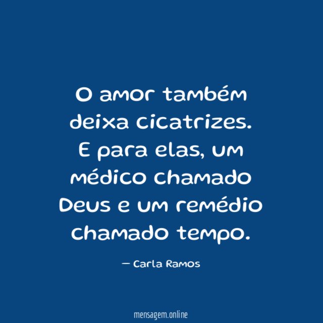 O amor também deixa cicatrizes