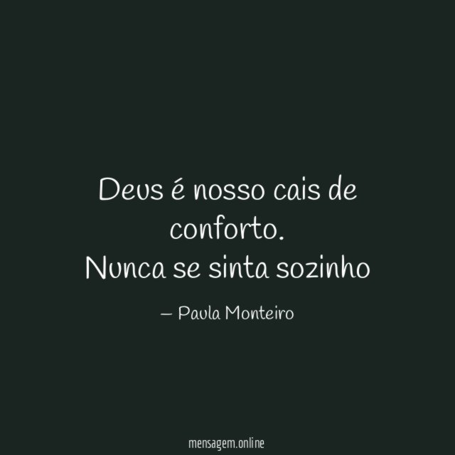 Deus é nosso cais de conforto