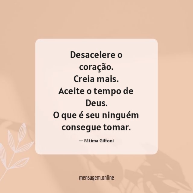 Desacelere o coração