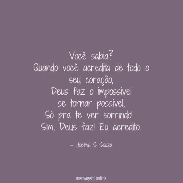 Você sabia?