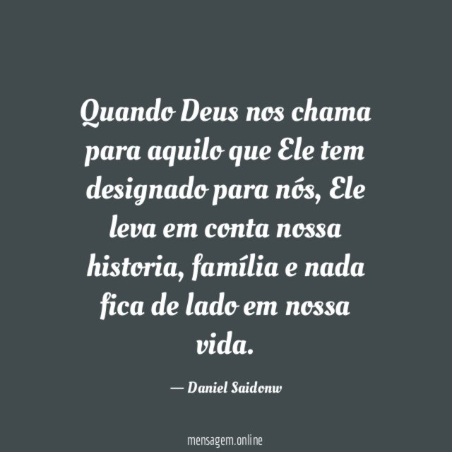 Quando Deus nos chama para aquilo que Ele