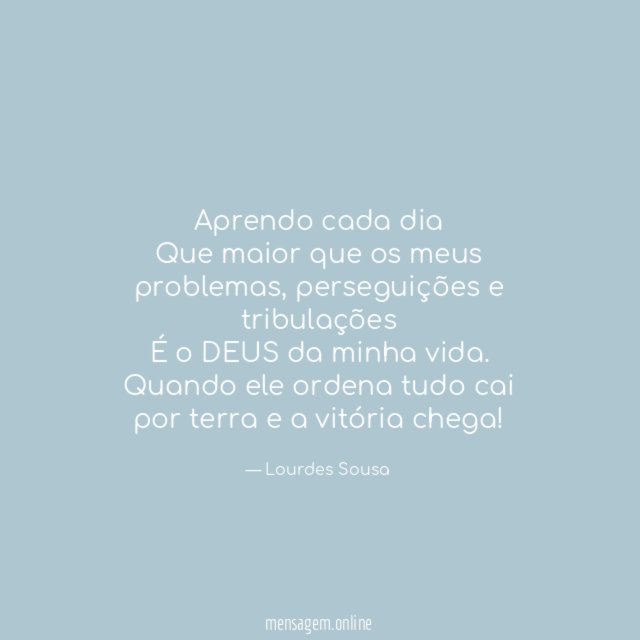 Aprendo cada dia Que maior que os meus problemas