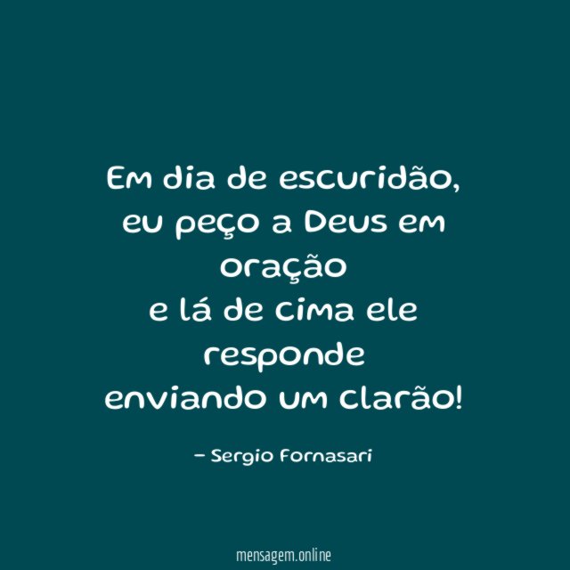 Em dia de escuridão