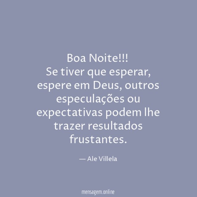 Boa Noite !!!!!!
