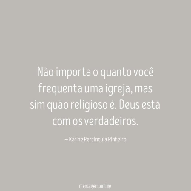 Não importa o quanto você frequenta uma igreja