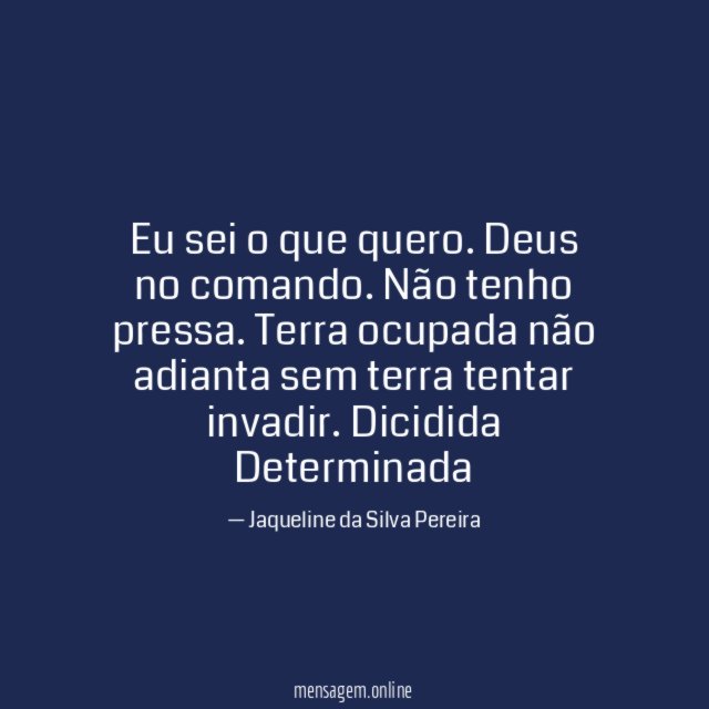 Eu sei o que quero