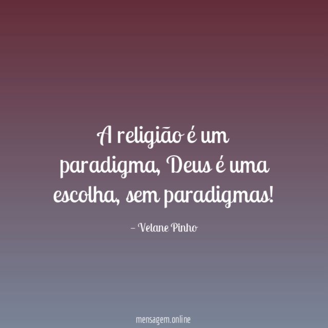 A religião é um paradigma
